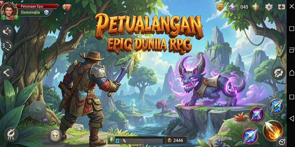 Tangkapan layar utama 3446 menampilkan aksi menegangkan di dunia RPG.