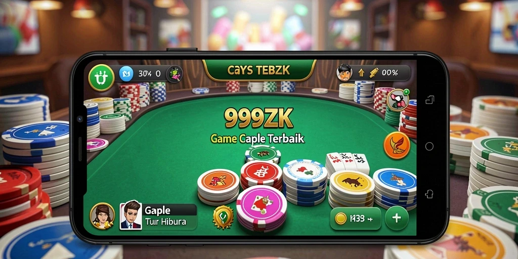 Tampilan gameplay seru dalam permainan Gaple 999ZK.