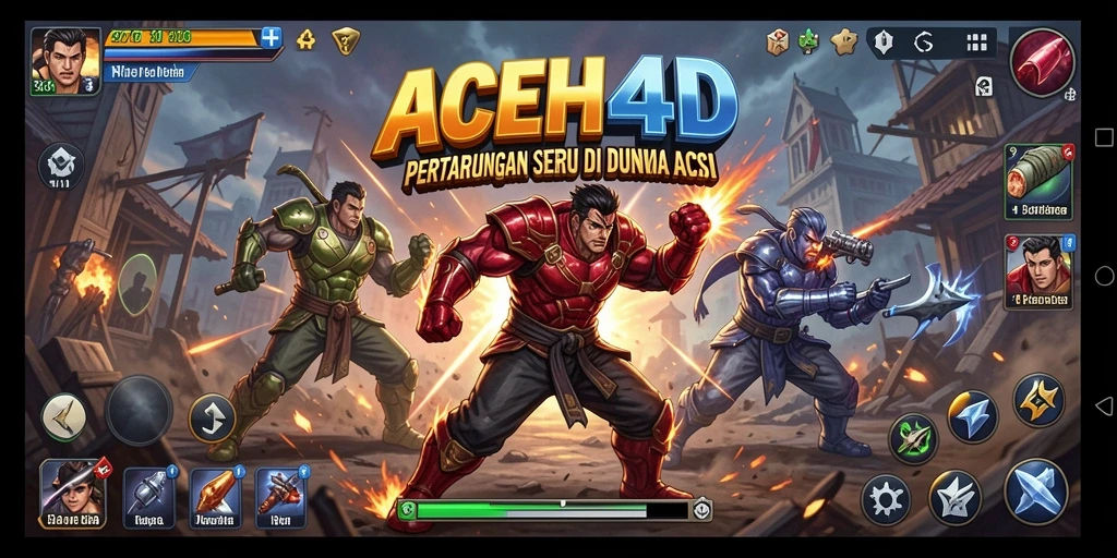 Screenshot gameplay ACEH4D yang menampilkan pertarungan mendebarkan.