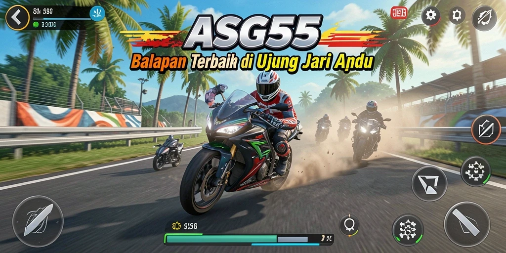 Gameplay seru dan mendebarkan di ASG55: balapan motor yang mengasyikkan.