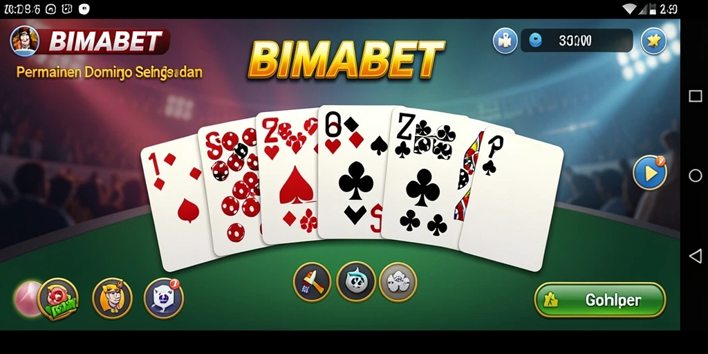Tampilan gameplay domino yang seru dan interaktif.