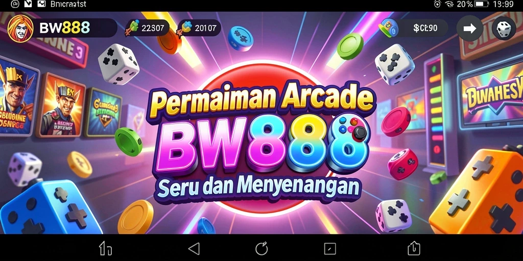 Screenshot BW888 menampilkan gameplay Arcade yang intens dan penuh warna.