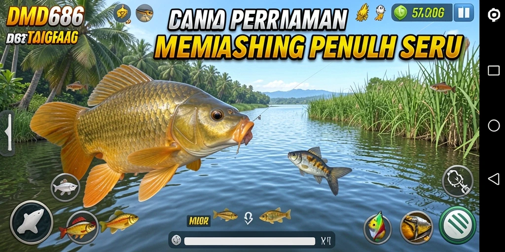 Tangkapan ikan yang menakjubkan dalam DMD686 saat bermain.