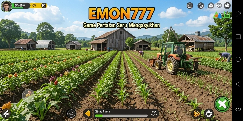 Gameplay EMON777 yang mengasyikkan dan penuh warna dalam pertanian.