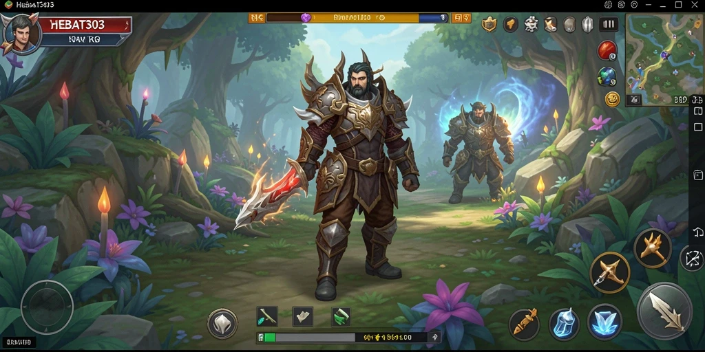 Tampilan gameplay menegangkan di dunia RPG HEBAT303.
