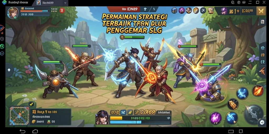 Screenshot utama IDN89 menampilkan aksi intens dari gameplay SLG.