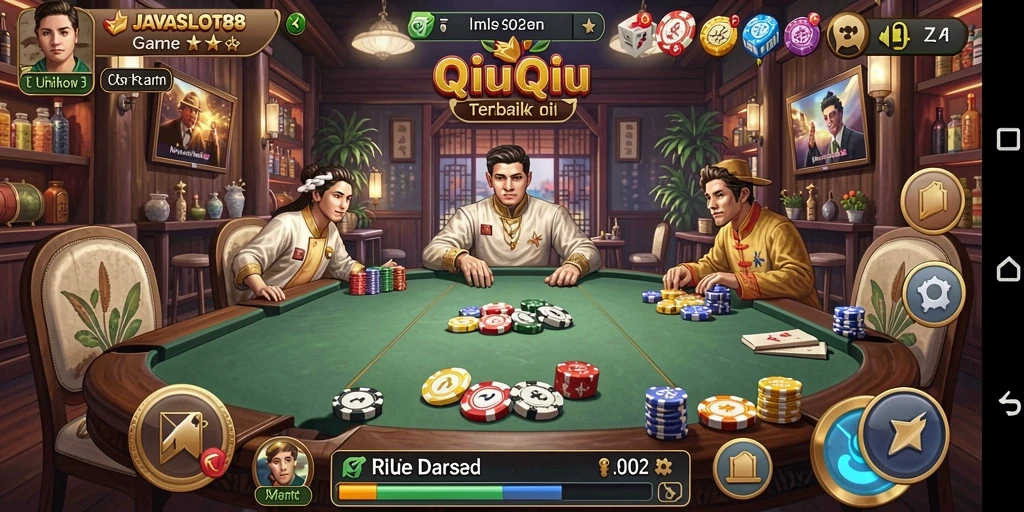 Tampilan seru gameplay QiuQiu di JAVASLOT88 yang menarik.