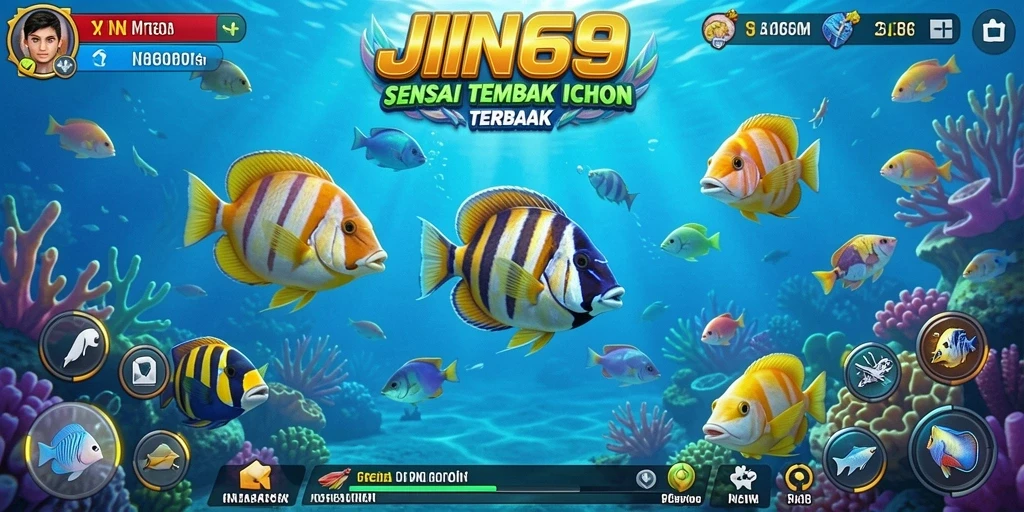 Screenshot menampilkan gameplay seru Tembak Ikan di JIN69.