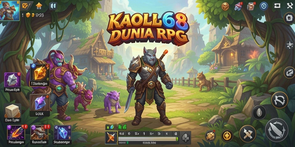 Tampilan gameplay seru dari KAOL68 dalam petualangan RPG.