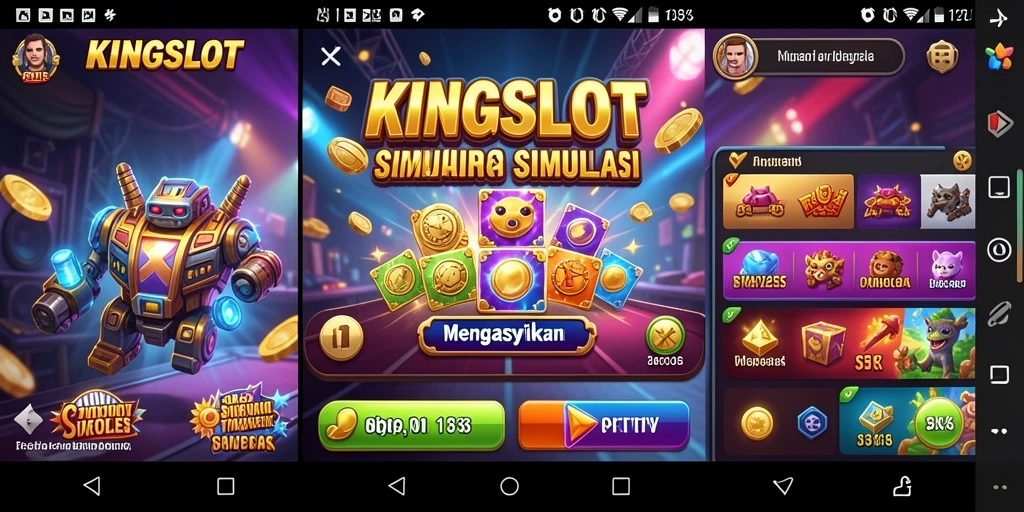 Screenshot gameplay KINGSLOT menampilkan momen seru dalam permainan simulation.