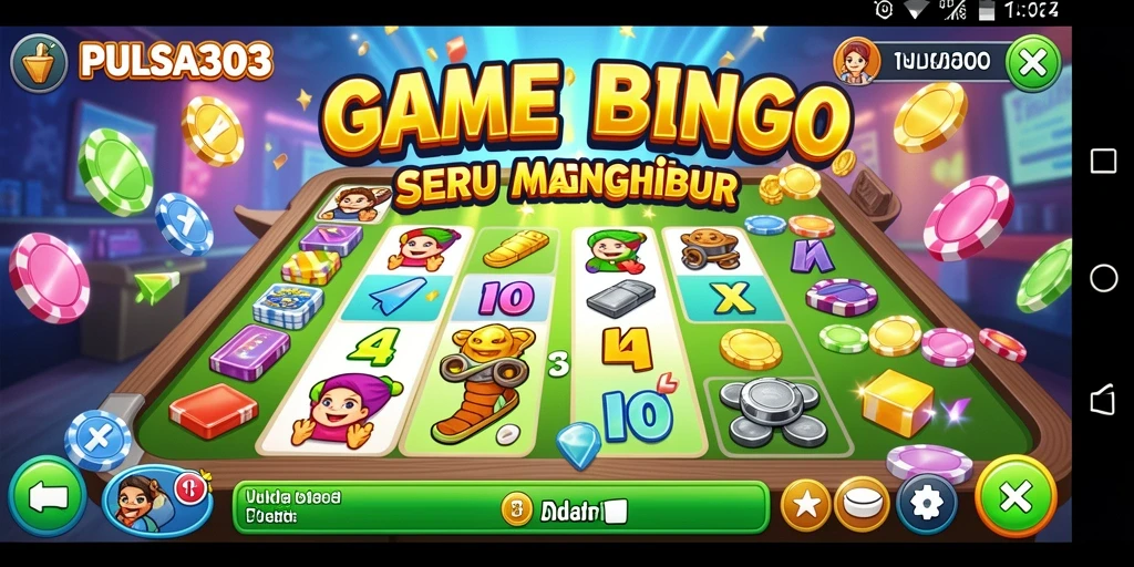 Screenshot gameplay PULSA303 menampilkan keseruan bermain Bingo di aplikasi.
