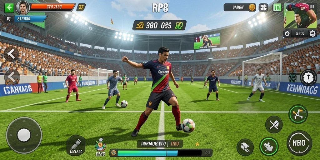 Tampilan gameplay seru dan kompetitif dalam RP8.