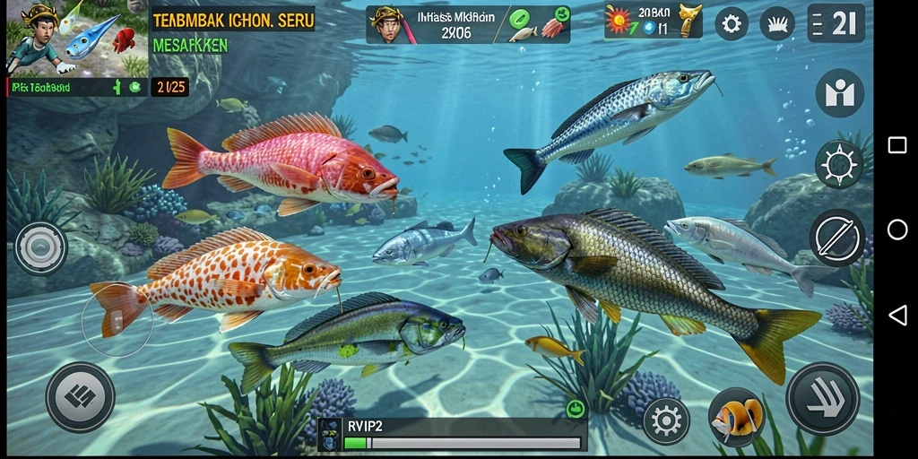 Screenshot menampilkan aksi seru dalam permainan Tembak Ikan