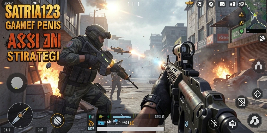 Tangkapan layar menunjukkan aksi mendebarkan dari gameplay SATRIA123.