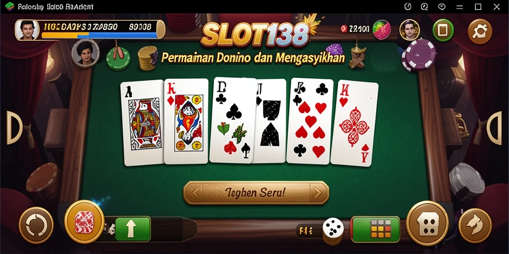 Tampilan menarik dari gameplay SLOT138 yang menampilkan keseruan bermain Domino.