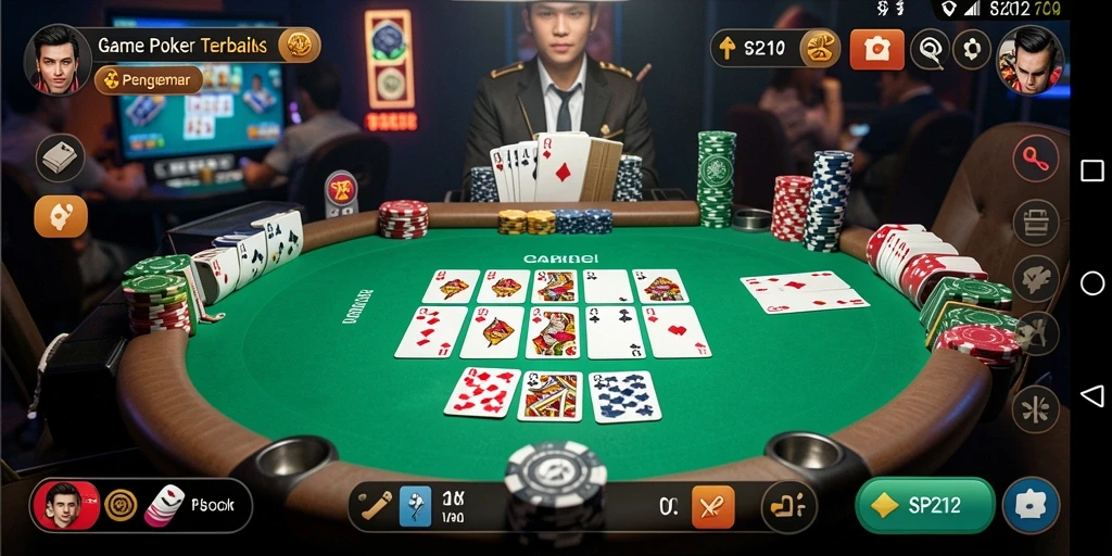 Tampilan mendebarkan dari gameplay Poker SP212 yang seru.