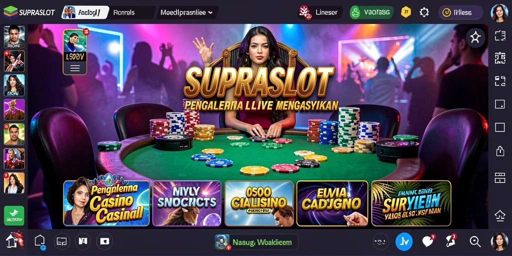 Tampilan menarik dari permainan Live Casino SUPRASLOT.