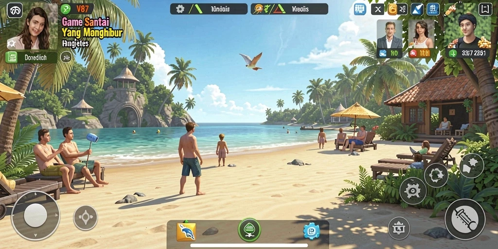 Gameplay menarik V87 dengan grafis cerah dan interaktif.