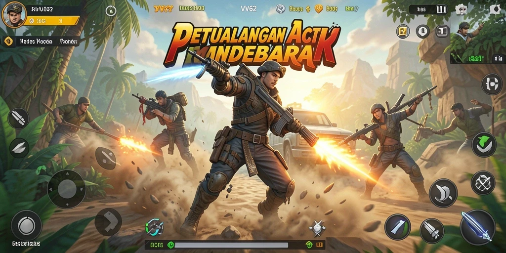 Tampilan gameplay VV62 yang seru dan mendebarkan.