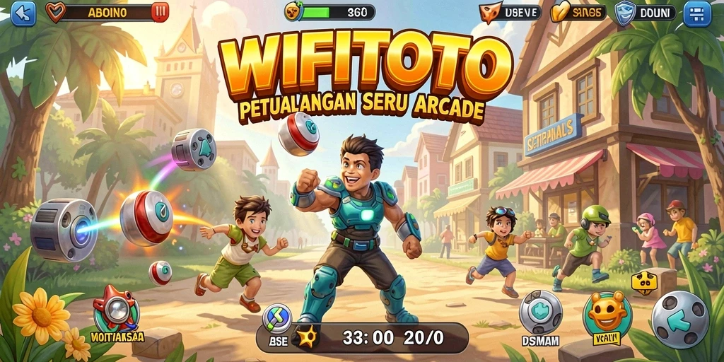 Screenshot gameplay WIFITOTO yang menunjukkan aksi seru di level Arcade.