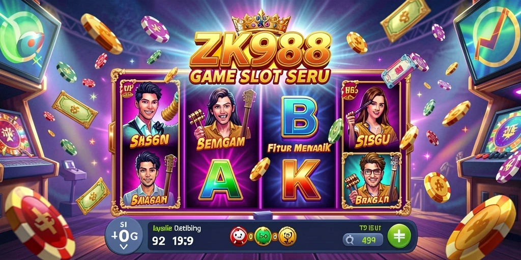 Tampilan gameplay Slot yang menarik dan menghibur di ZK988.